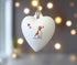 Welsh Springer Ceramic Heart Bauble